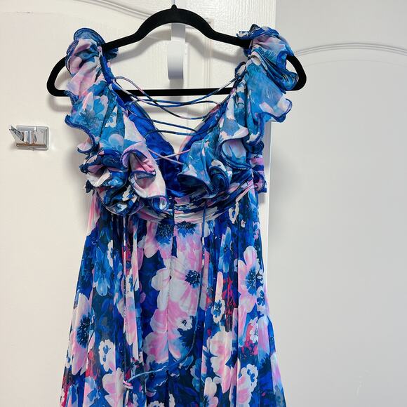 Mac Duggal Floral Cutout Gown - Picture 8 of 13